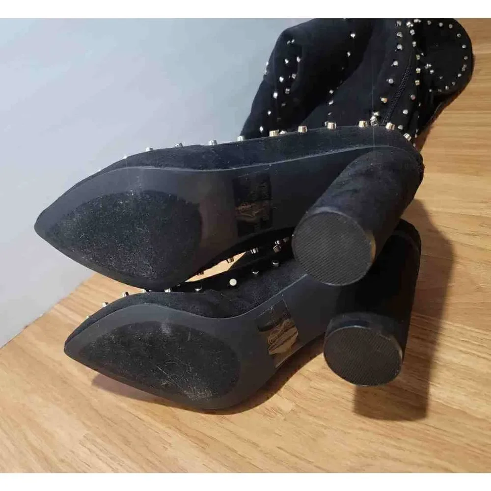 Venus Studded Alert Knee High Boots 9